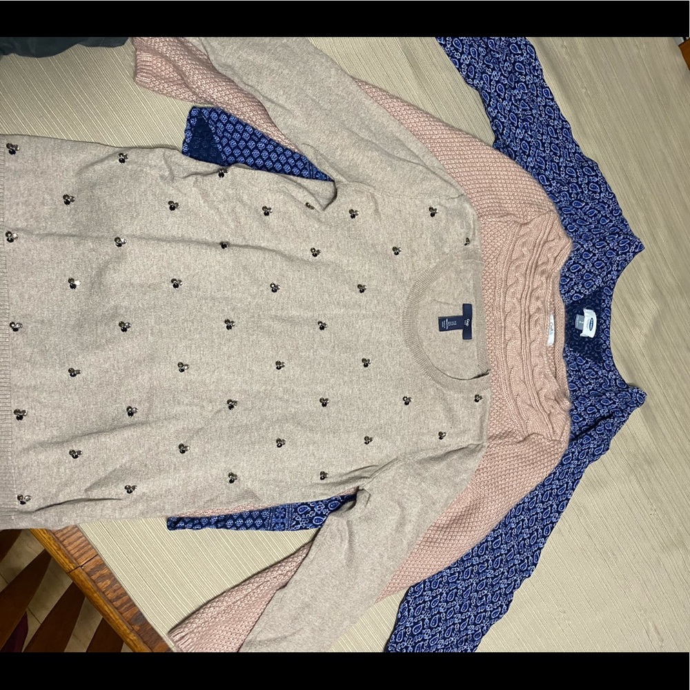 3 small sweaters